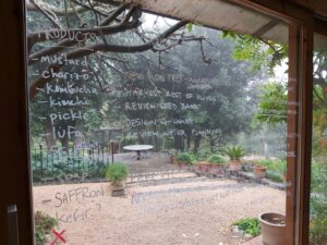 Permaculture learning in lockdown - dining room class room