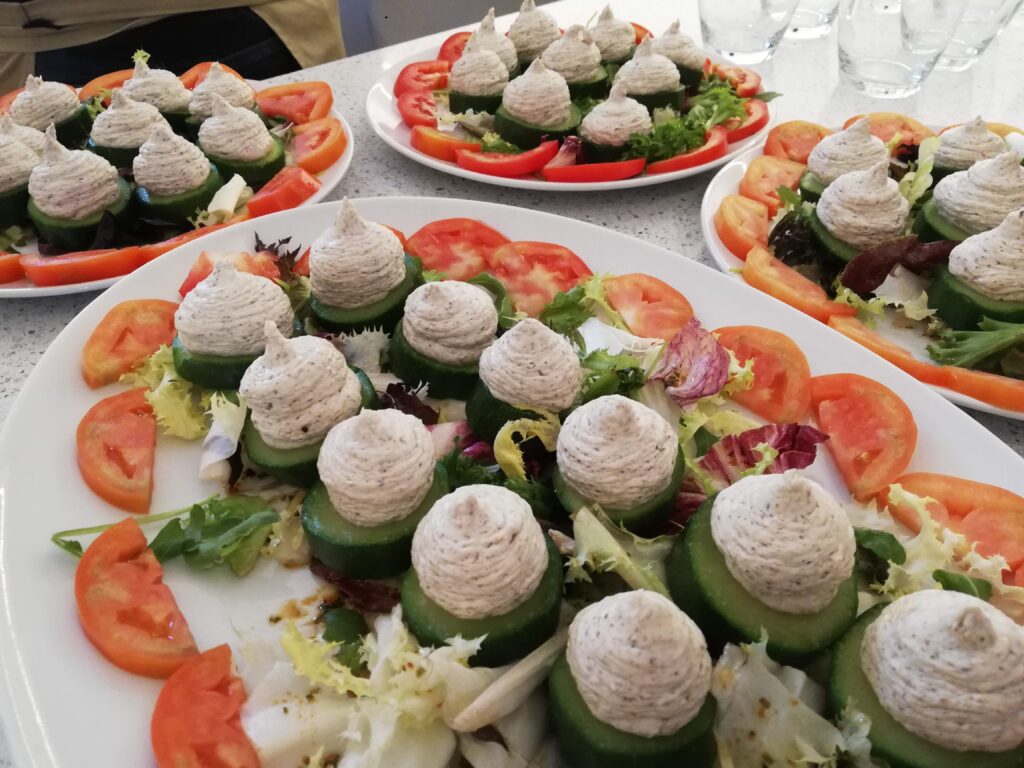 Chef Roger's truffle mouse blinis at La Bruguera in 2021