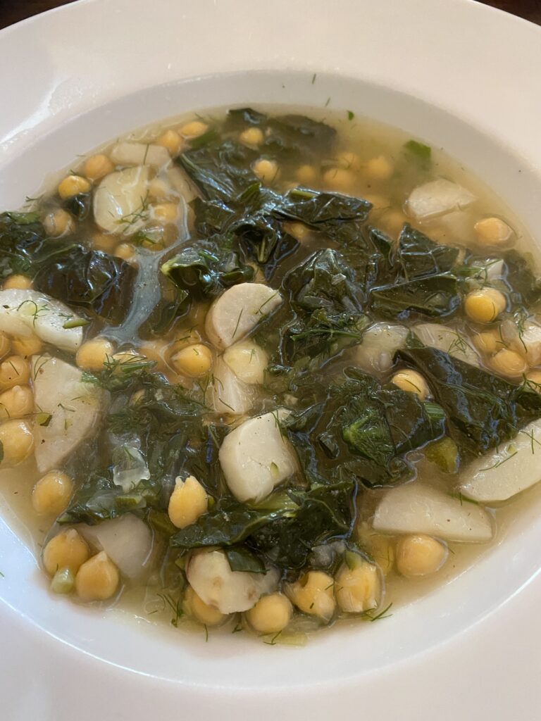 Jerusalem artichoke soup at La Bruguera